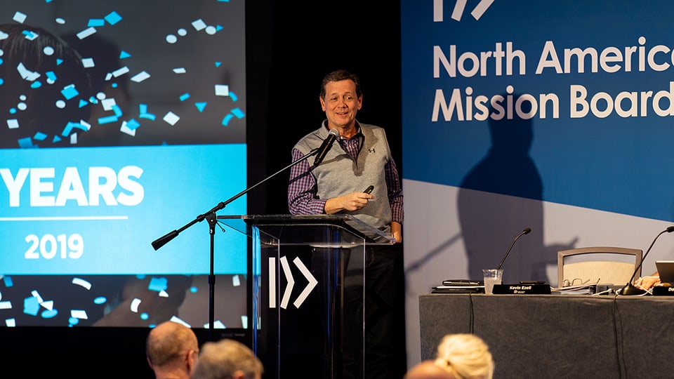 Kevin Ezell speaks at NAMB's Puerto Rico trustee meeting