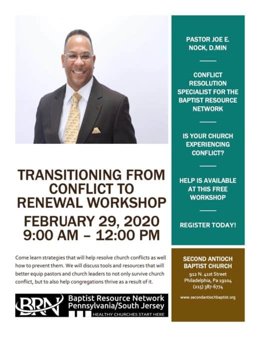 Transitioning from Conflict flyer graphic