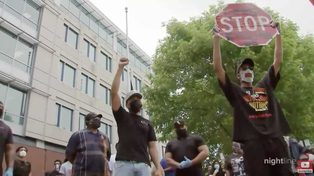 ABC News screenshot: George Floyd protest