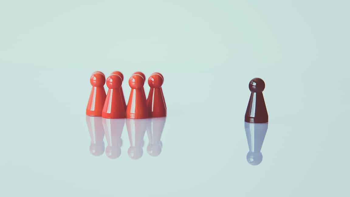 Pawns metaphorically following leader