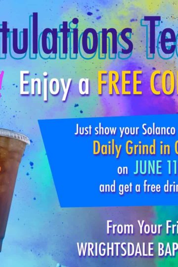 Wrightsdale Free Coffee ad