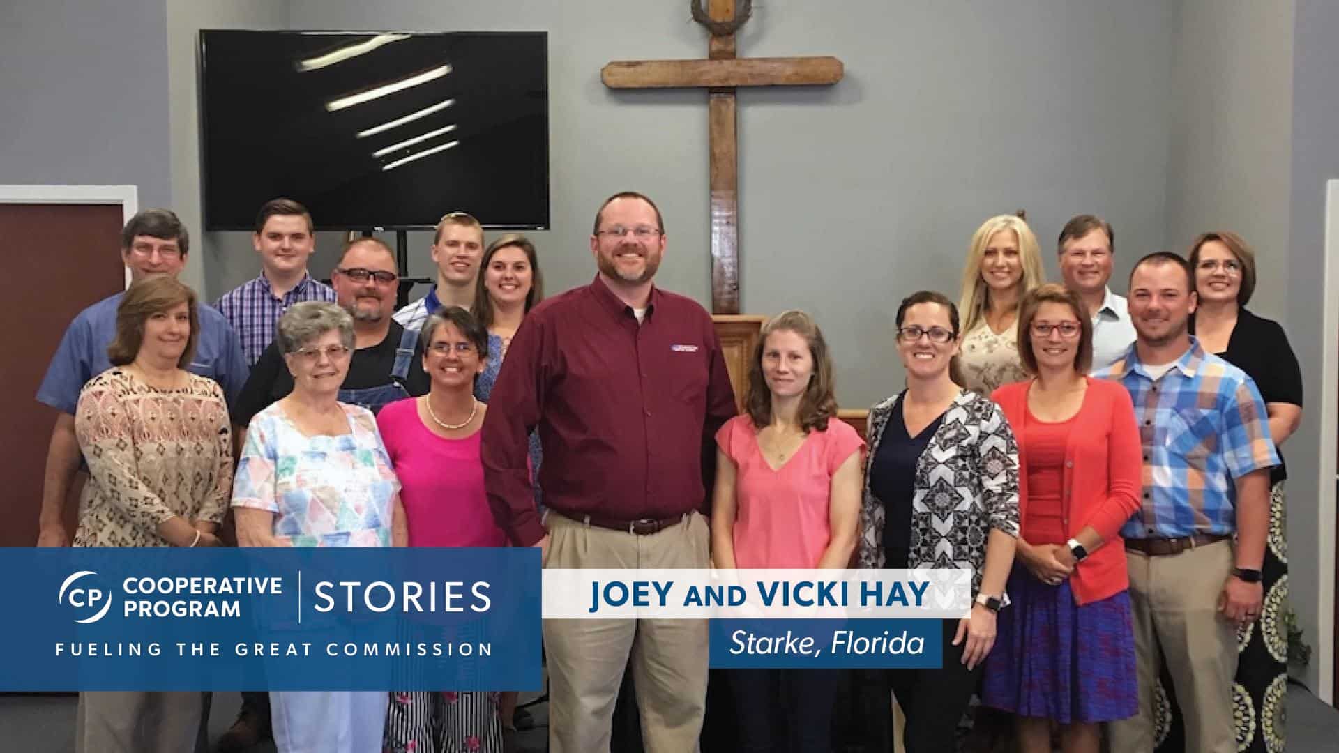 Joey and Vicki Hay and church family