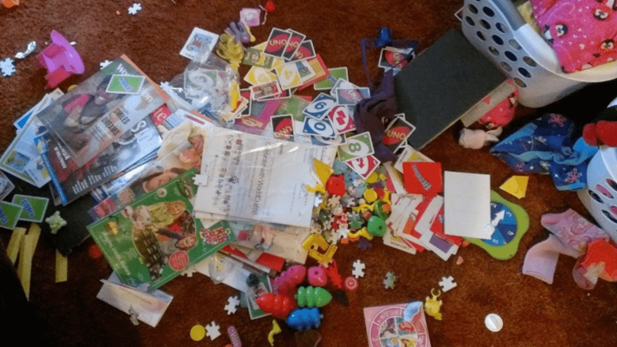 Scattered toys