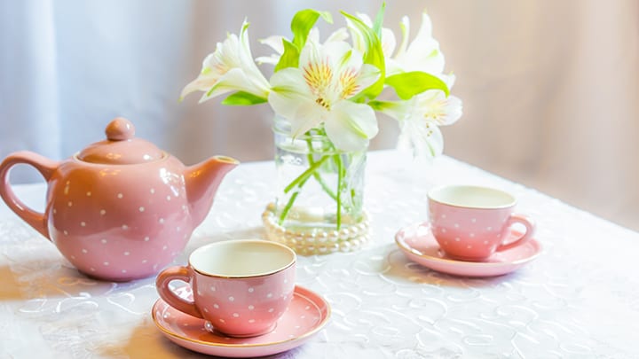 Tea Set With Flowers