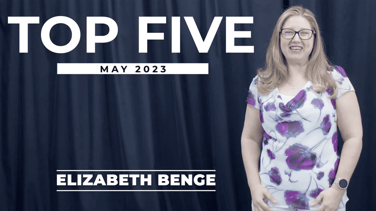Top Five Video With Elizabeth Benge