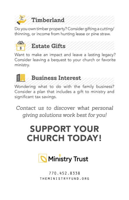 Ministry Trust Non-Cash Giving Options Bulletin - Side 2