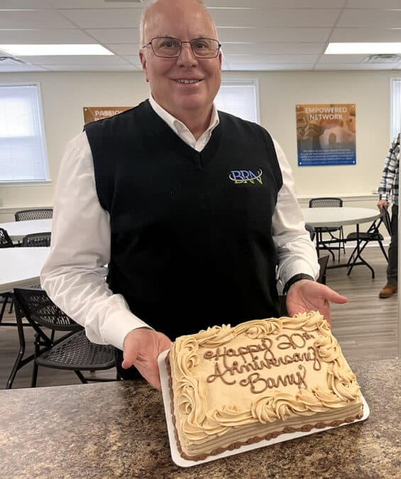 Barry with cake