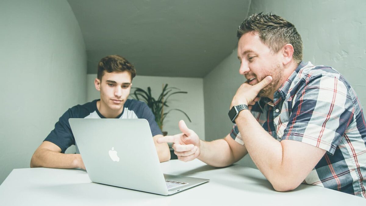 man mentoring another man