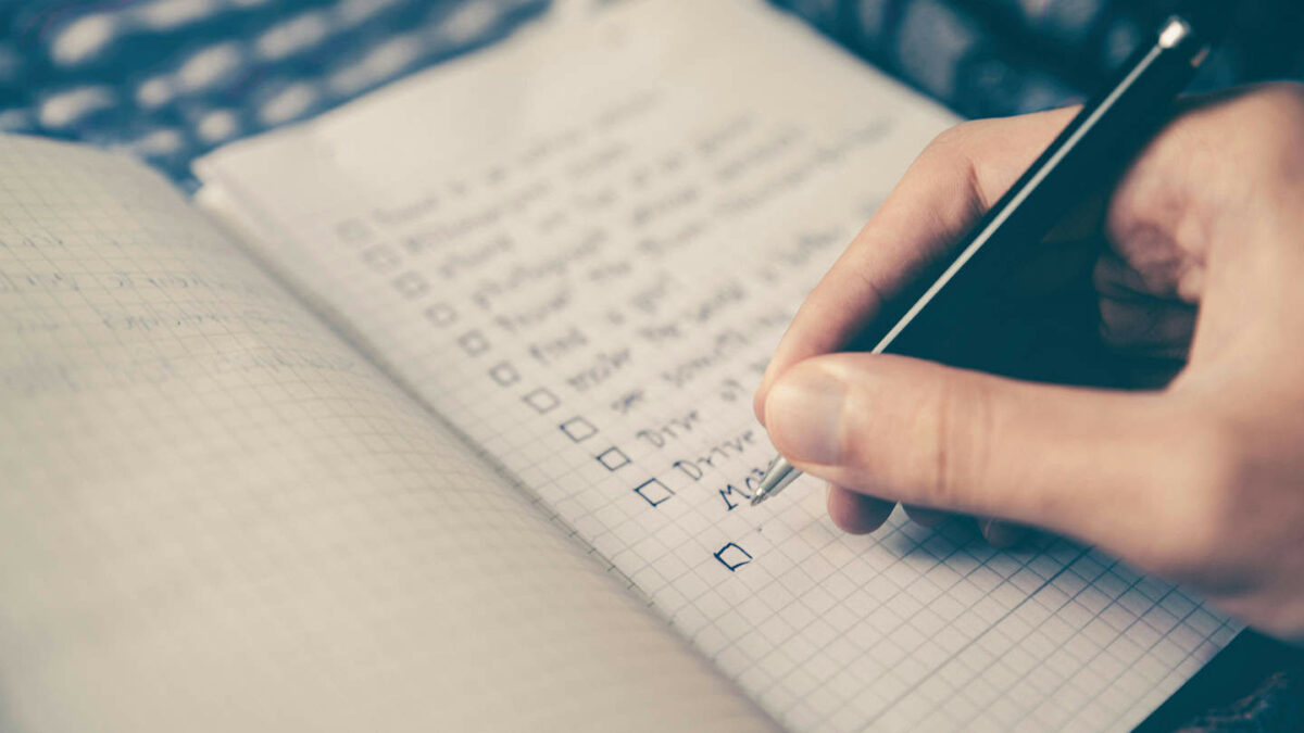 Person completing checklist