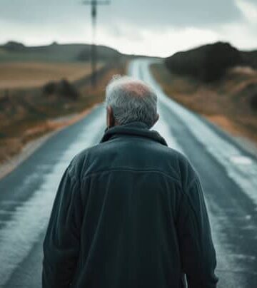 Older man on road