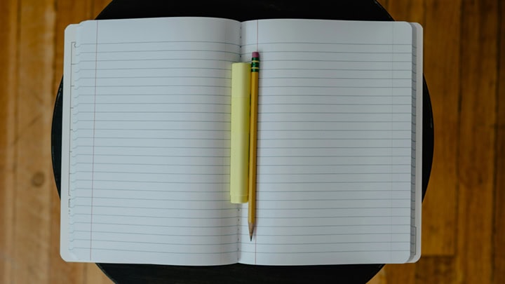 Blank notebook